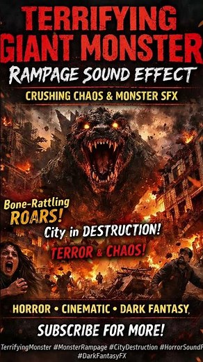 Terrifying Giant Monster Sound Effect | Monster Rampage SFX