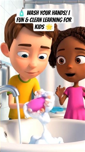 Hand Washing for Kids 🖐️ | 3D Educational Cartoon | Learn Clean Hands & Hygiene
