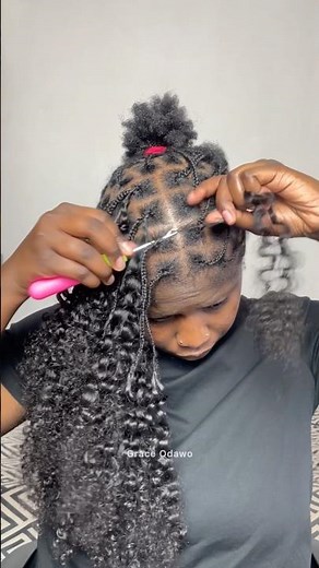 How to Crochet Curly hair into Mini-Braids| Miracle knots tutorial | crochet braids for beginners