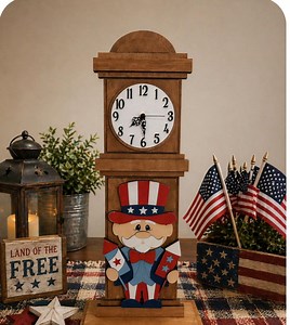 Uncle Sam Interchangeable Clock | Patriotic Shelf Sitter| Uncle Sam Add-on for Birdhouse Clock | Free Shipping - Etsy