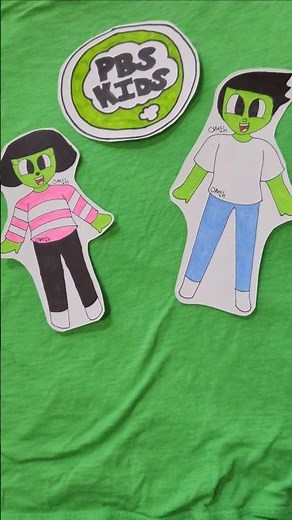 Dot and Dash from PBS Kids cutouts! #pbs #nostalgia #cartoon