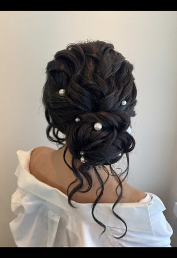 Today’s bridal party with time stamps! #stylewithme #bridalhair #njhairstylist #hairtutorial #hairtok