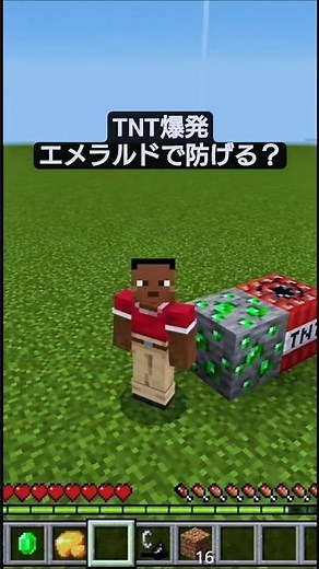 ​【マイクラ検証】TNTの爆発を「エメラルドブロック」で防げるか！？