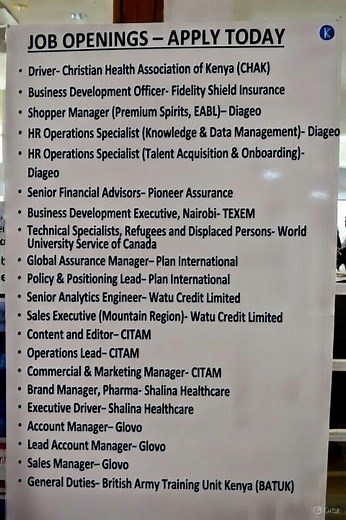 🔥 MASSIVE JOB VACANCIES IN KENYA 2026 🚨 Drivers, HR, Sales, IT & NGO Jobs – APPLY NOW!