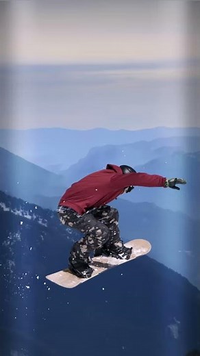 Snowboarding In The Mountains Animated