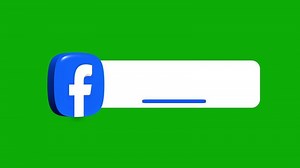 Download Animated Facebook Lower Third on a green background