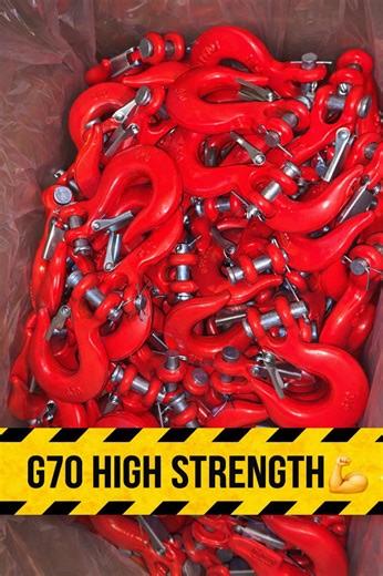 THE POWER OF RED. G70 FORGED. 🔥 Not all hooks are created equal. Meet our Grade 70 Transport Hooks. Forged from high-strength alloy steel and finished in high-visibility red. Built for heavy-duty transport, towing, and load securement. 🚚🏗️ ✅ G70 Rated: Higher working load limit than standard G43 hooks. ✅ Forged Steel: Maximum durability and safety. ✅ Spring Safety Latch: Secure connection every time. When safety is non-negotiable, choose G70. Ready stock in Qingdao!
