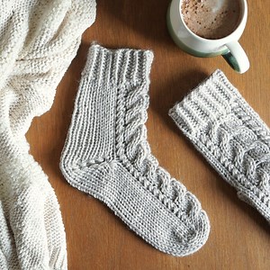 Cable Knit Beginner Easy Sock Knitting Pattern. Cuff Down Ankle Sock Knitting Pattern. Cabling Socks, Beginner Winter Sock Knitting Pattern - Etsy Canada