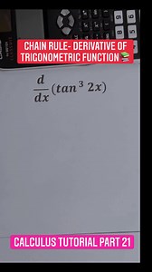 2.9K views · 179 reactions | Calculus Tutorial Part 21: Derivative of Trigonometric Function - CHAIN RULE #math #calculus #mathteacher | Prof Math Wizard | Facebook