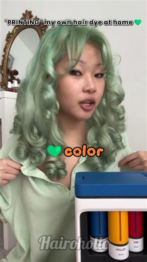 Testing A Smart Hair Dye Printer😯 #haircolor #hairdye #diy
