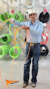 Cesar de la Cruz explains why you should start with a smaller loop. Safety and control. More on feeding and delivery next week! #FastBackRopes #TeamFastBack #DurabiltyYouCanTrust #RopingSafety #BeginnerRopers | Fast Back Ropes