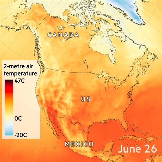 Heat domes and related atmospheric events behind extreme weather around the world this week nearly tripled in strength and duration since the 1950s, scientists say https://on.ft.com/4lx2t2h | Financial Times