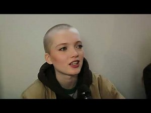Ruth Bell the English Model with a Shaved Head