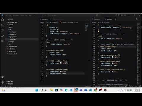 Portfolio website with CSS