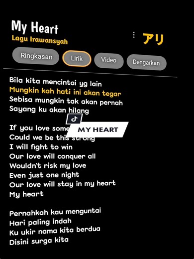 #lagumyheart #lyrics #lirikgoogle #berandatiktok #fypage #fypシ゚viral #xyzbca #fyp