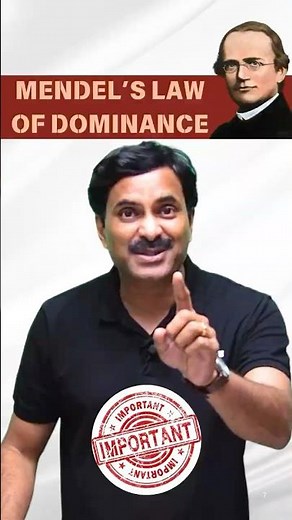 Mendel’s Law of Dominance | Explained ✔️ #mendel #generation #explanation #shortsbiology #foryou