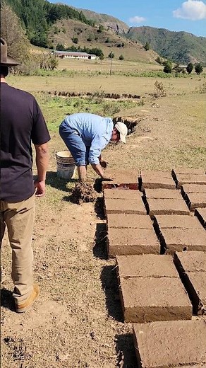 Making adobe bricks