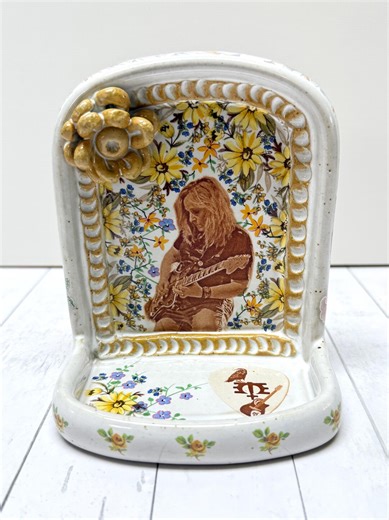Melissa Etheridge Altar Shelf Yellow Flowers