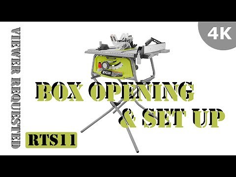 Ryobi 10 inch 15 amp Table Saw with Folding Stand RTS11 - BOX OPENING & SET UP