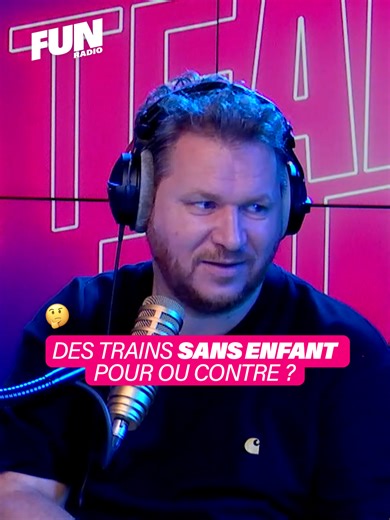 Le débat est ouvert ! Alors, pour ou contre les wagons sans enfants ? 🤔👇 📻 La Team Fun Radio, du lundi au vendredi de 18h à 21h en direct sur Fun Radio 🩷