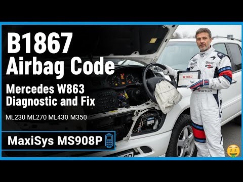 Mercedes W163 Airbag Code B1867 Diagnostic & Fix (ML-Class SRS Light)