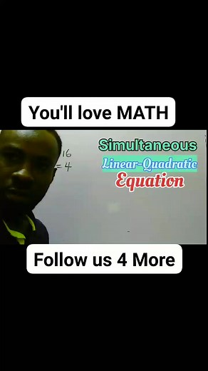 Simultaneous Linear/Quadratic Equation. #math #simultaneous #mathtutor #linear #quadratic | MATH with ISH | Facebook