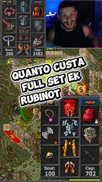 💰🤺Quanto custa full set de EK no Rubinot #rubinot #tibia #rmt #fullset #tibiahunt