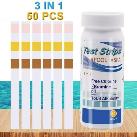 RYRDWP 3 In 1 Swimming Pool Water Test Paper 50 Strips/bottle PH Alkalinity Bromine Hardness Test Paper Spa Water Quality Test Paper - Walmart.ca