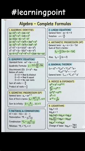 Probability,mensuration,coordinate,geometry,algebra,statistics, trigonometry all formulas#tranding