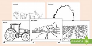 On the Farm Colouring Sheets