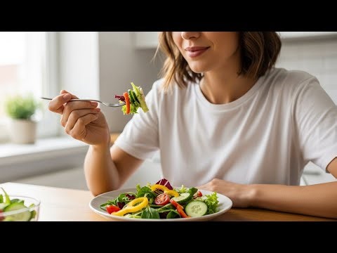 🥗 Satisfying Salad Eating ASMR | Calm & Healthy Vibes