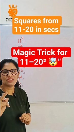 "Learn Squares from 11 to 20 in Seconds! 😲 | Easy Trick to Memorize" #mathshorts #square