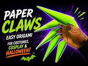 How to Make Paper Claws 🐾 | Easy Origami for Costumes, Cosplay & Halloween