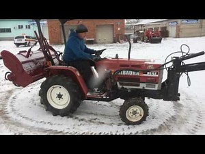 японский мини трактор Shibaura P15F c фрезой и ковшом kotamoto