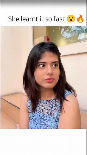 She learnt water drop in a minute 😮🔥