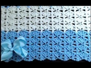 Quick Crochet blanket. Super easy for beginners to crochet. This grows fast so its quick n easy