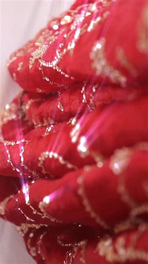 SKU:ARNG-4473 Stunning Crimson Red Saree with Intricate Gold Handwork Bridal & Partywear Inspiration