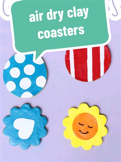DIY Air Dry Clay Coasters for Father's Day Gifts