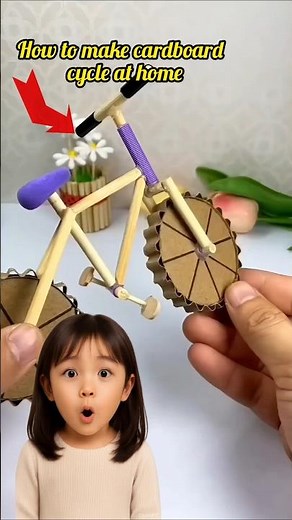 How to Make Mini Cycle from Cardboard | Easy DIY Bicycle Craft at Home 🚲✨#craftideas