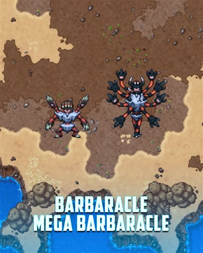 PokeXGames on Instagram: "Sentiram o chão tremer? 🪨💥 Formado por muitas mentes e muitos braços, ele domina o campo de batalha atacando de todos os lados. Barbaracle chega a PxG como Pokémon Rock/Water de Tier 3, reforçando o clã Orebound. E quando parece que o caos já é suficiente… Mega Barbaracle desperta! Com ainda mais braços, força brutal, Mega Barbaracle é o mais novo Tier 1H Burst Damage Dealer (BDD) Finalizador, com os elementos Rock/Fighting. Confira o spotlight completo em nosso Disco