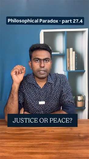PHILOSOPHY | PSYCHOLOGY | BOOKS | on Instagram: "Peace or justice? Why do governments so often prioritize peace over justice? In this video, I explore the deeper logic behind the State vs Accused principle and the paradox it creates. By unpacking this paradox, we see why states sometimes tolerate imperfection in justice for the sake of stability, and why peace ultimately acts as the silent foundation of political order. #PoliticalPhilosophy #PeaceVsJustice #StateVsAccused #GovernmentPower #Philo