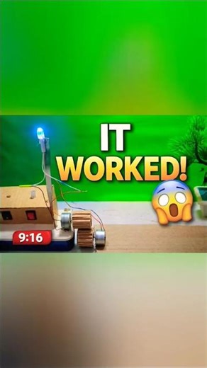 IT WORKED! 😱 DC Motor Project with Gears & LED | DIY Science Experiment