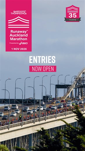 From iconic landmarks to sweeping harbour views, this is Auckland at its best 🏃‍♀️ A world‑class city designed for a premium marathon experience! ✨ Don’t miss out! Entries now open! 👟 #RunawaySeries #RunTheCity" | Auckland Marathon