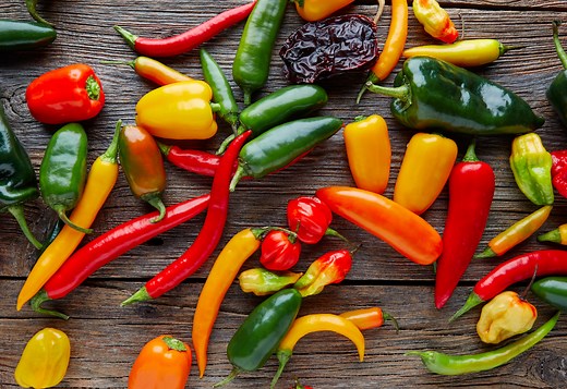 The different types of chillies