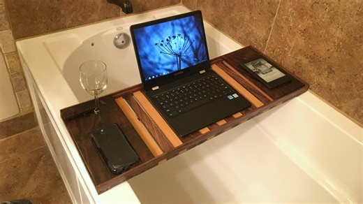 Make a walnut bath caddy for spa comfort