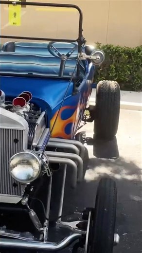 INSANE Blue Hot Rod w/ Fire Paint Job! 🔥 Looks Like a Toy Car Come to Life!