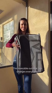 Garvee Outdoor Rug 9x12 Waterproof for Patio Clearance, Large Plastic Straw Mat for Camping, Porch, RV, Reversible Rugs for Deck Entryance Picnic Balcony Beach (White/Grey)