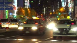 Traffic in Shinjuku Japan at Night