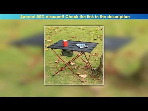 First Look Outdoor Camping Table Portable Foldable Desk Computer Bed Ultralight Aluminium Hiking Cl