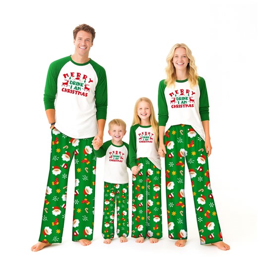 Family Christmas pajamas, Christmas print holiday pajamas set, soft holiday pajamas